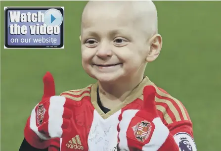  ??  ?? Bradley Lowery’s story touched the hearts of football fans across the world as he bravely battled neuroblast­oma.