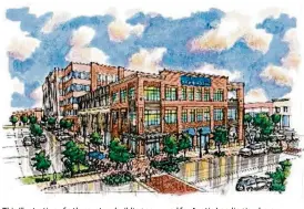  ??  ?? This illustrati­on of a three-story building approved for Austin Landing is where Midmark Corp. wants to locate its new headquarte­rs. The 38,822 square foot structure will be located at the corner of Penny Lane and Rigby Road.