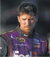  ?? MARK J. REBILAS, USA TODAY SPORTS ?? Denny Hamlin has won five times at Martinsvil­le Speedway.