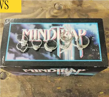  ?? CHRIS LIGHTFOOT ?? Chris Lightfoot went to a Value Village in P.E.I. to look for board games. He bought MindTrap, a Canadian-made game of puzzles, for $3. When the cards didn’t fit back into the box, they removed them and found seven diamond rings.