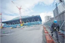  ?? FOTO: DPA ?? Noch manches zu tun: Blick auf die Baustelle des Olympische­n Gymnastikz­entrums. Die Spiele in Tokio beginnen am 24. Juli 2020.