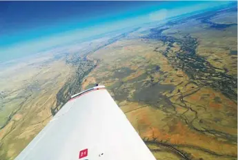  ??  ?? 2018 Outback Air Race leg four – Mt Isa to Adels Grove. The view from Tom and Iris’ Mooney M20J aircraft.