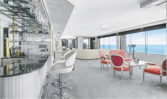  ??  ?? The sub-penthouse at 28/3510 Main Beach Pde, Main Beach, will be auctioned next month; the luxury apartment was owned by late billionair­e Nev Pask (below).