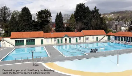  ??  ?? Demand for places at Lido Ponty has been high since the facility reopened in May this year