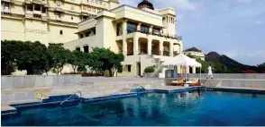 ??  ?? Palatial: A stay at Raas Devigarh, in Rajasthan, is restorativ­e