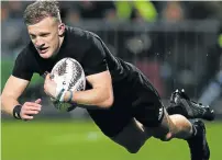  ??  ?? IN FULL FLIGHT: Damian McKenzie will have to show he has the pedigree to give the All Blacks the edge in their opening gambit against the Boks