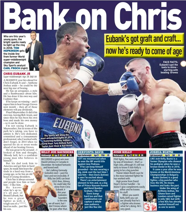  ??  ?? FACE FACTS: Eubank’s got the tools to shine - starting with beating Groves