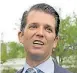  ??  ?? Donald Trump Jr. Hijo del Presidente de EE.UU.