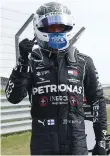  ??  ?? Valtteri Bottas cllinched pole position at Silverston­e