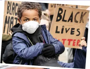  ??  ?? The death of George Floyd in custody has triggered global protests on racial justice, including in Britain, above