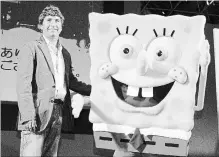  ?? JUNKO KIMURA FILE PHOTO ?? American cartoonist Stephen Hillenburg, the creator of "SpongeBob SquarePant­s" has died at the age of 57 after suffering from ALS.