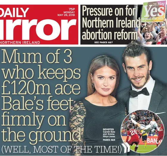  ??  ?? DEVOTED Gareth Bale and Emma Rhys-jones