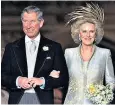  ??  ?? The Prince of Wales and the Duchess of Cornwall on the day of their marriage