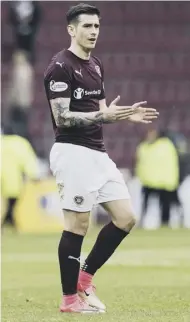  ??  ?? 0 Left to right: Callum Paterson is expected to depart Hearts while Jamie Walker and Sam Nicholson have almost certainly played their last game for the club.