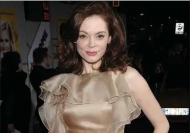  ?? ASSOCIATED PRESS FILE ?? Actress Rose McGowan arrives at a premiere of “When In Rome” in January 2010 in Los Angeles. McGowan recently was suspended from Twitter when speaking out against Harvey Weinstein, but she was soon reinstated by the company.