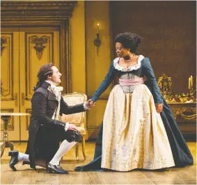  ?? CYLLA VON TIEDEMANN ?? The show won’t go on. Canada’s famed Stratford Festival, which featured The School for Scandal starring Tyrone Savage, left, and Monice Peter in 2017, is now facing financial concerns.