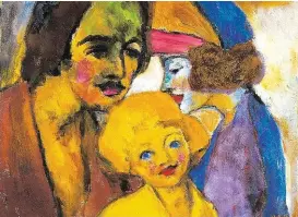  ??  ?? Emil Nolde: „Familienbi­ld“, entstanden 1947, Renate und Friedrich Johenning Stiftung.