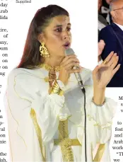 ?? Supplied ?? Opening the Francophon­ie Festival in Jeddah, French-Egyptian opera singer Farrah El-Dibany paid tribute to Fayrouz, Dalida and Farid Al-Atrash.