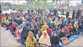  ?? HT PHOTO ?? ■
Women protesters at Clock Tower on Thursday.