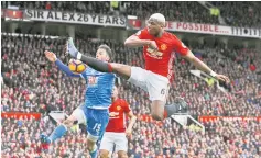  ??  ?? File photo shows Bournemout­h’s Adam Smith handles the ball from the cross of Manchester United’s Paul Pogba resulting in a penalty. — Reuters photo