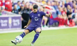  ?? RICARDO RAMIREZ BUXEDA/STAFF PHOTOGRAPH­ER ?? Orlando City defender Rafael Ramos, here playing against Chicago last month, suffered a Grade 1 hamstring strain while playing with Orlando City B during the weekend.