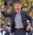  ?? KYLE TERADA, USA TODAY SPORTS ?? “We want 15-0. That’s what we want,” says coach Steve Kerr, whose Warriors are undefeated in 14 games this postseason and lead the NBA Finals 2-0.