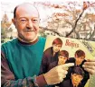  ??  ?? White holding a 12-inch single of Love
Me Do, on which he played the drums