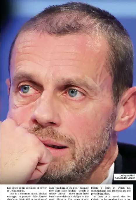  ??  ?? Uefa president Aleksander Ceferin