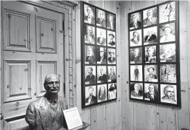  ?? Billy Calzada / Staff photograph­er ?? A bust of George W. Saunders, the original organizer of the Old Trail Drivers of Texas Associatio­n, is on display in the Trail Drivers of Texas room at the South Texas Heritage Center in San Antonio.