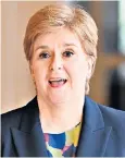  ?? ?? Nicola Sturgeon said the rent freeze would apply to both public and private properties