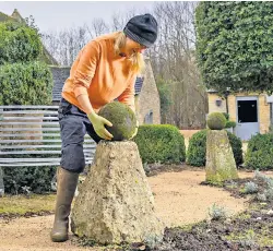  ?? ?? Sphere and now: Bunny positions new tops on her old staddle stones