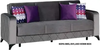  ??  ?? SOFA BED, DH1,450 HOME BOX