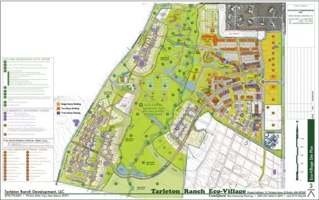  ?? COURTESY IMAGE ?? The Tarleton Ranch Eco-Village is a massive developmen­t plan that, if approved and constructe­d, would include 350 residentia­l units and a wide variety of facilities.