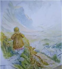  ??  ?? Below left: Beatrix Potter’s painting of Lucie from her book.