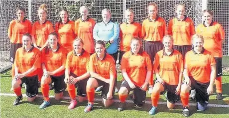  ??  ?? Runcorn Linnets Ladies – (back row, from left) Ana Duran Anca, Gabby Evans, Mandy Kennedy, Tempany Carlson, Nat Pinnington (captain), Lorna Cairns, Emma McLarney, Chelsea Gillies & Jo Finnegan; (front row, from left) Lucy Wieland, Beth Coppin, Lile...