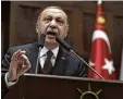  ?? Foto: Ozbilici, dpa ?? Will in Syrien eingreifen: Staatschef Re cep Tayyip Erdogan.