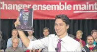  ?? CP PHOTO ?? Prime Minister Justin Trudeau is shown during a campaign stop in this Canadian Press file photo.