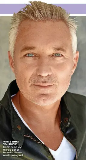  ?? ?? WRITE WHAT YOU KNOW: Martin Kemp says there is a lot of himself in his new novel’s protagonis­t