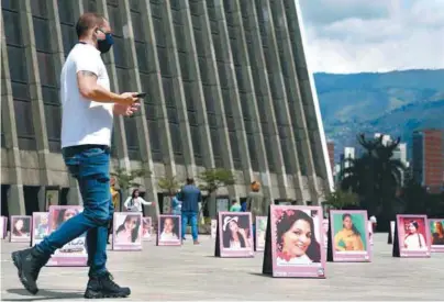  ?? / EFE ?? Según la red Feminista Antimilita­rista, en los primeros 10 meses de 2020 hubo 508 feminicidi­os en el país.