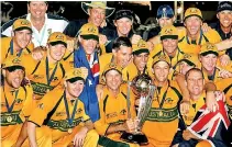  ??  ?? Australia won their third successive World Cup in 2007