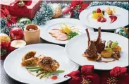  ??  ?? Mandarin Palace’s festive three-course set menu.