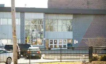  ?? ?? The entrance of Thea Bowman Leadership Academy is seen in Gary on Dec.14, 2023.