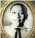  ??  ?? Emmett Till’s photo as it appears on his grave marker. He was murdered by Roy Bryant and J.W. Milam.