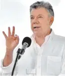  ??  ?? El presidente de Colombia.