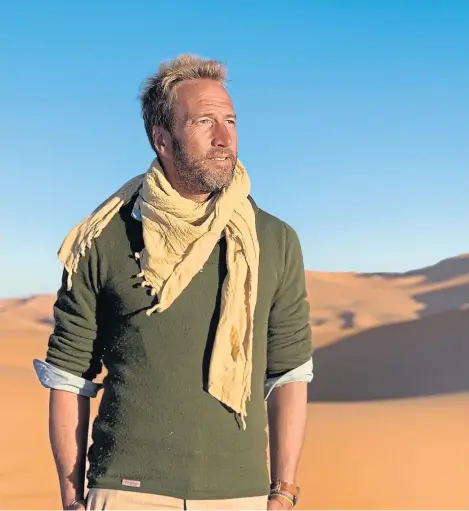  ??  ?? Ben Fogle will be discussing more tales from the wilderness in Dunfermlin­e next week.