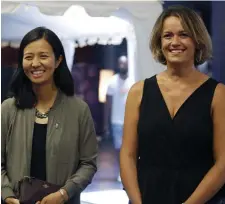  ?? MARy scHwALm / boston HeRALd fiLe ?? THE CONTENDERS: The Boston mayor’s race is down to City Councilors Michelle Wu, left, and Annissa Essaibi George.
