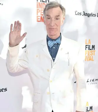  ?? GETTY IMAGES ?? TV personalit­y Bill Nye attends the screening of Bill Nye: Science Guy during the 2017 Los Angeles Film Festival at Arclight Cinemas Culver City on June 15 in Culver City, California. Drew Monkman recommends Nye's book Undeniable: Evolution and the...