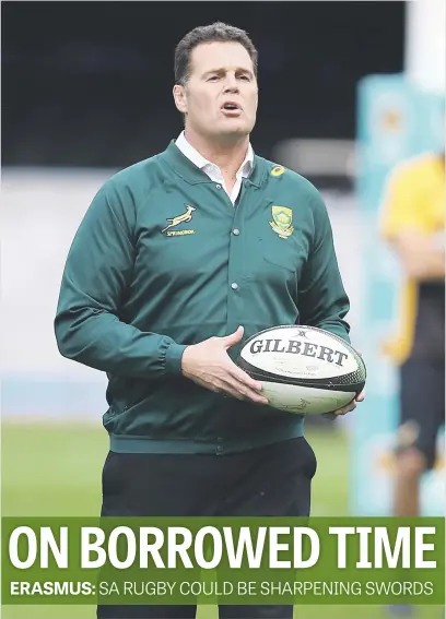  ?? Picture: Gallo Images ?? FEELING THE PRESSURE. Springbok coach Rassie Erasmus may be on his way out if things don’t change drasticall­y against the All Blacks this weekend.