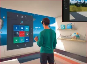  ??  ?? Hololens offrira un bureau virtuel associé à la réalité augmentée.