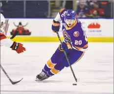  ?? Bridgeport Sound Tigers / Contribute­d Photo ?? The play of Sound Tigers' rookie Kieffer Bellows was a bright spot for Bridgeport this season.